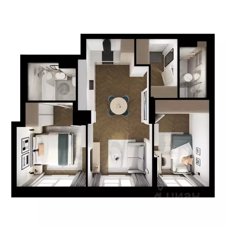 2-к кв. Московская область, Ленинский городской округ, Боброво пгт ... - Фото 2