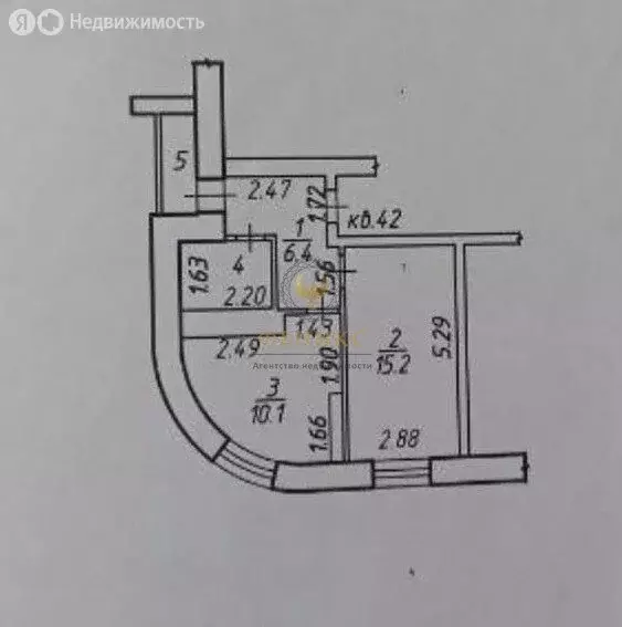 1-комнатная квартира: Белгород, улица Макаренко, 30 (35.3 м) - Фото 1