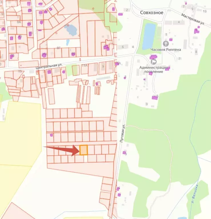 Участок в посёлок Совхозное, Луговая улица (12 м) - Фото 2