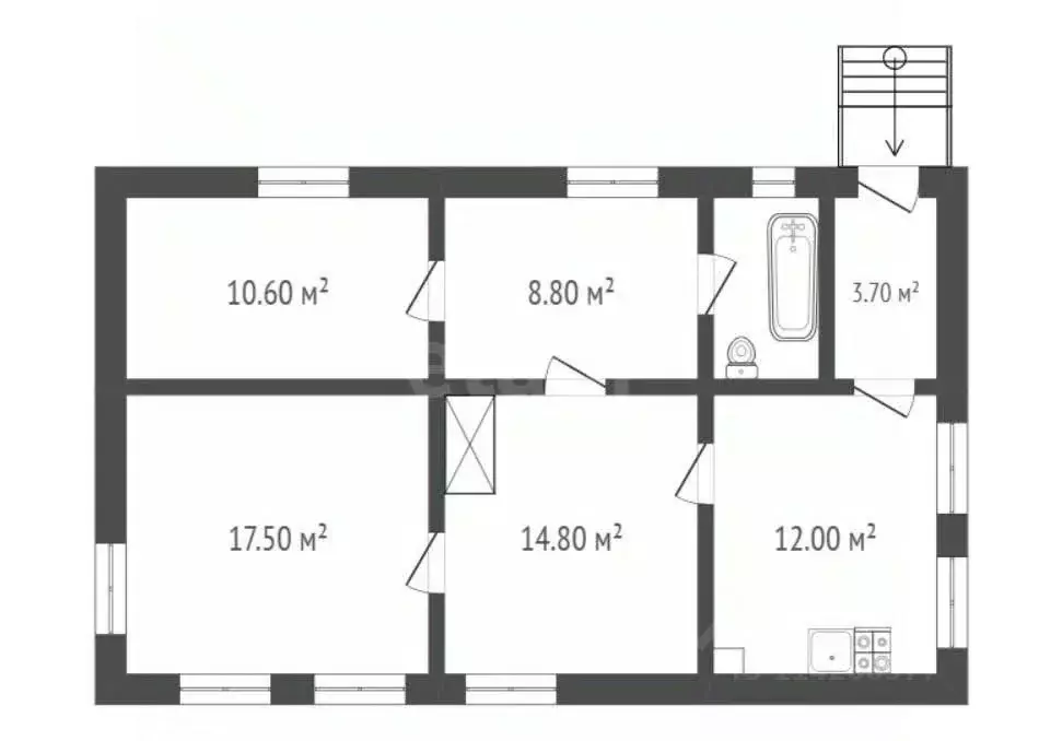 Дом в Воронежская область, Борисоглебск ул. Пешкова, 12 (71 м) - Фото 2