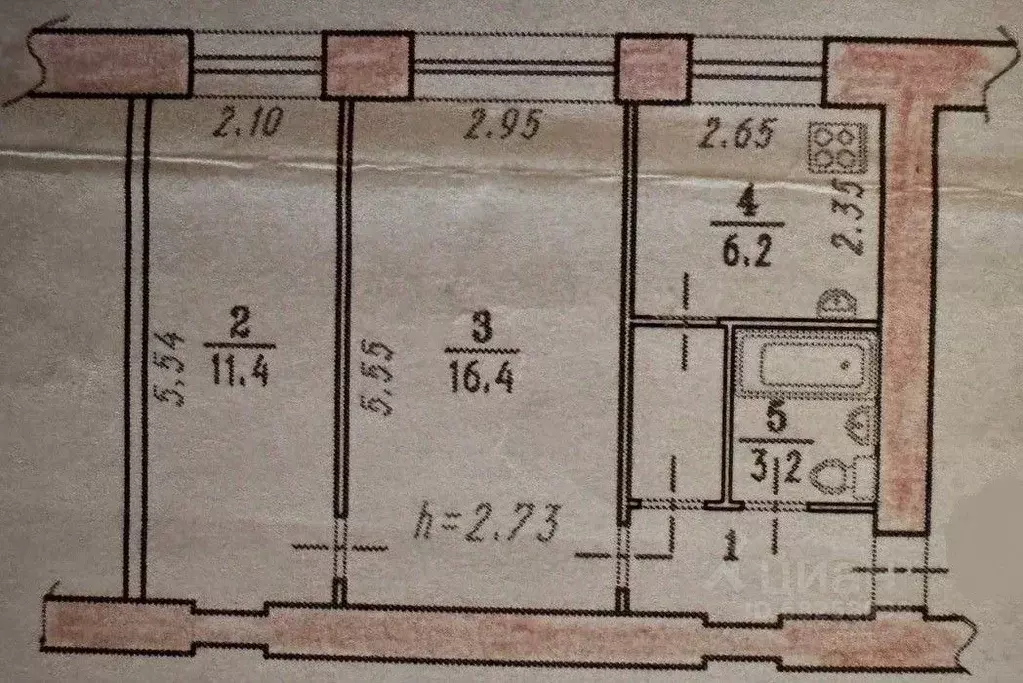 2-к кв. Омская область, Омск Городок Нефтяников мкр, ул. Грозненская, ... - Фото 2