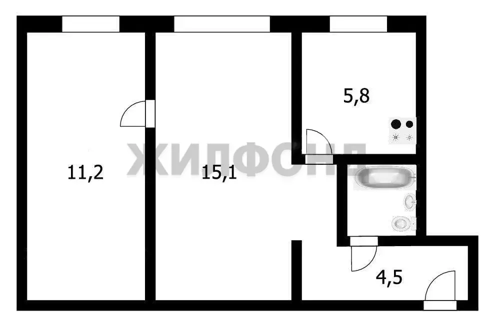 Продаётся 2-к квартира, 39.6 м - Фото 0