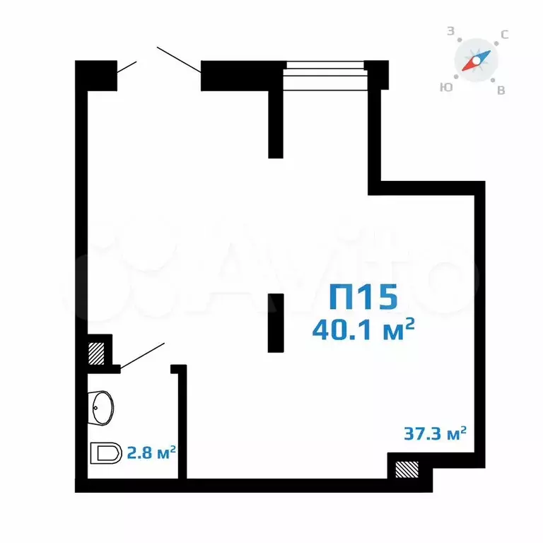 Помещение для бизнеса в ЖК  2Д Федосеенко , 40.1 м - Фото 0
