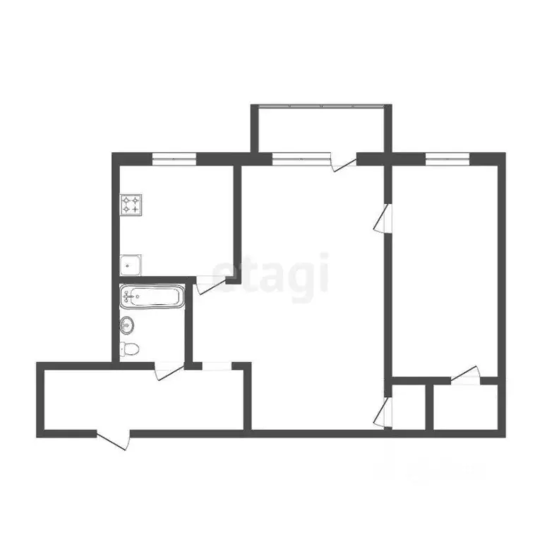 2-к кв. Тюменская область, Тюмень Пышминская ул., 3А (43.8 м) - Фото 1