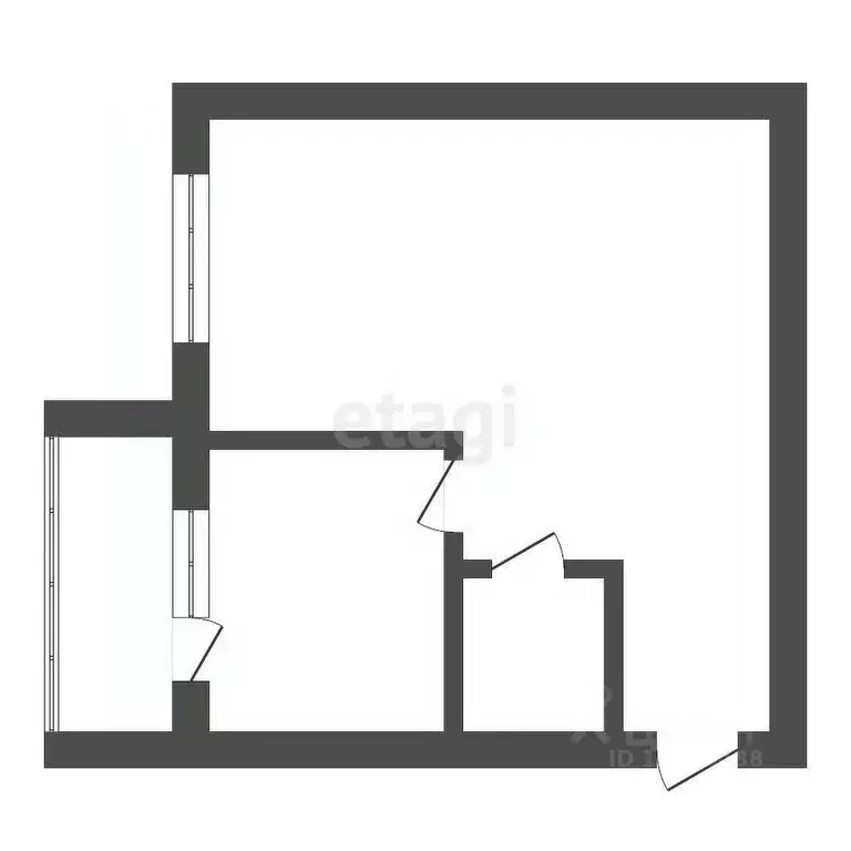 1-к кв. Амурская область, Благовещенский район, с. Чигири Лесная ул., ... - Фото 2