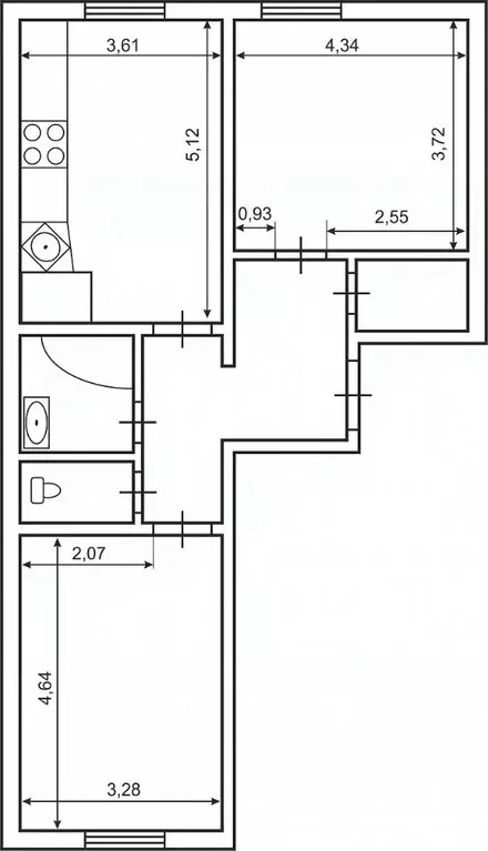 2-к кв. Московская область, Красногорск бул. Космонавтов, 1 (72.8 м) - Фото 1