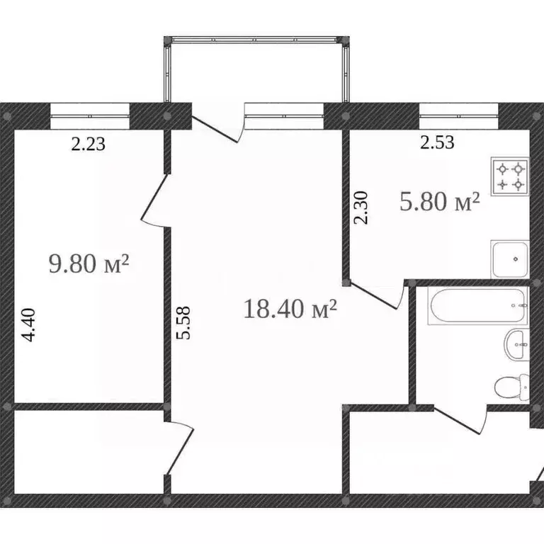 2-к кв. Белгородская область, Белгород Радуга мкр, ул. Шершнева, 30 ... - Фото 1
