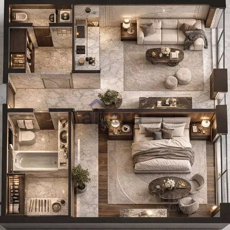 2-к кв. Татарстан, Казань ул. Алексея Козина, 10 (52.29 м) - Фото 2