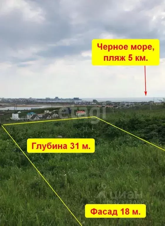 Участок в Краснодарский край, Анапа муниципальный округ, пос. Верхнее ... - Фото 1