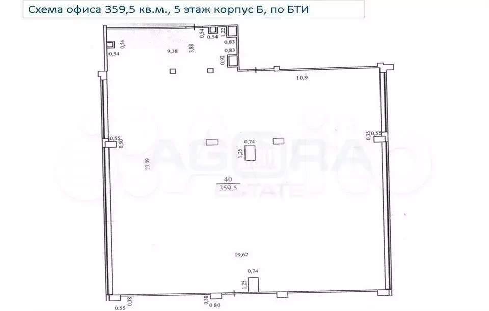 359,5 кв.м/продажа офиса/бц полларс - Фото 1