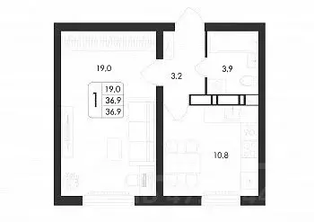 1-к кв. Воронежская область, Воронеж ул. Шидловского, 38 (36.9 м) - Фото 0