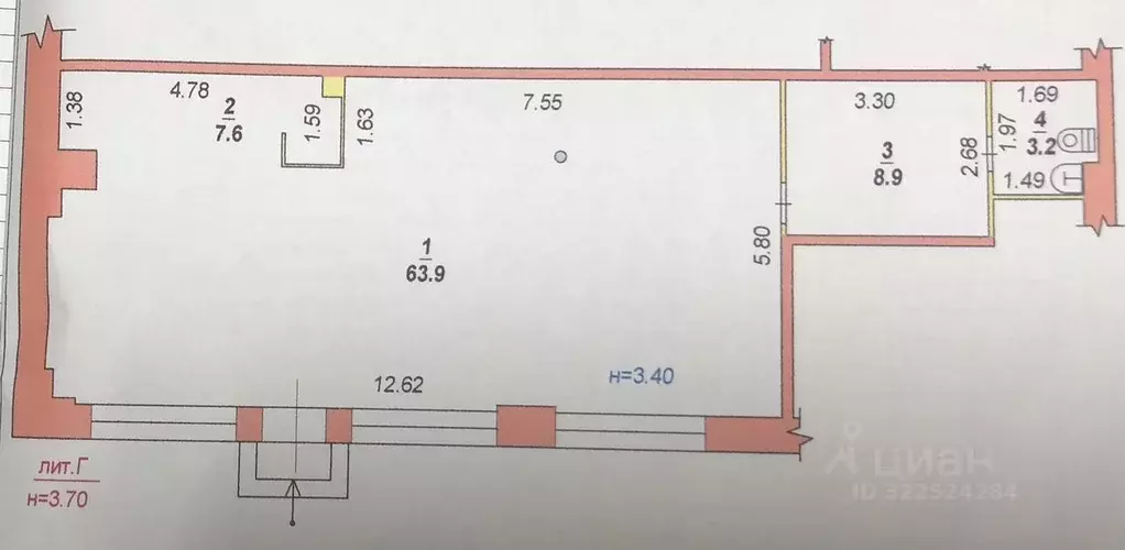 Торговая площадь в Краснодарский край, Ейск ул. Свердлова, 85/3 (84 м) - Фото 1