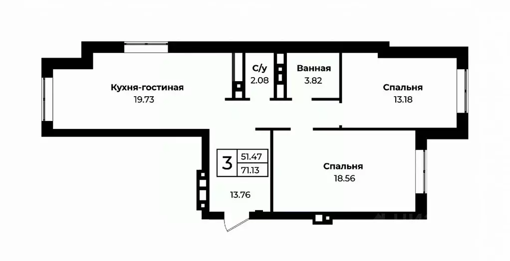 3-к кв. Оренбургская область, Оренбург Селивановский пер., 24/46 ... - Фото 1