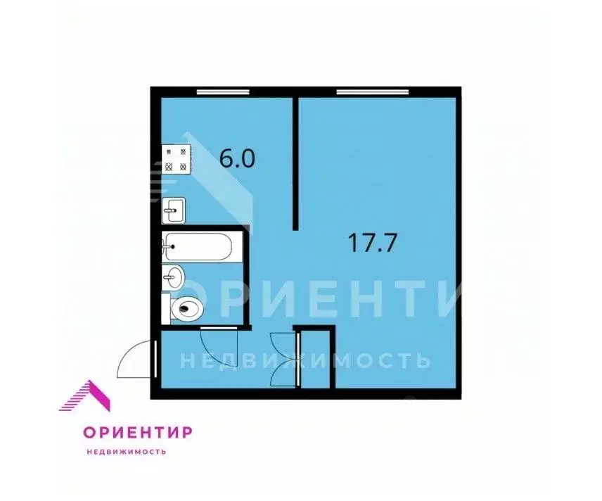 1-к кв. Свердловская область, Екатеринбург ул. Просторная, 146 (30.5 ... - Фото 2