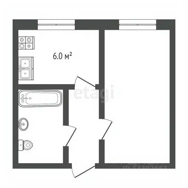 Комната Ханты-Мансийский АО, Сургут ул. Маяковского, 27/1 (30.6 м) - Фото 1