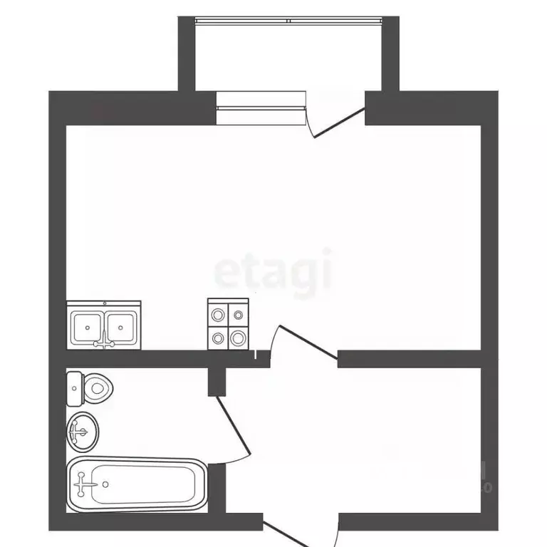 Студия Тюменская область, Тюмень Таврическая ул., 9к1 (35.2 м) - Фото 2