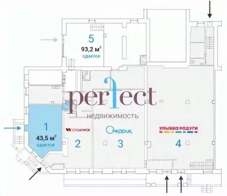 Помещение свободного назначения в Москва Братиславская ул., 15К1 (44 ... - Фото 1