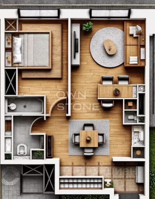 Квартира, 2 комнаты, 57 м - Фото 2