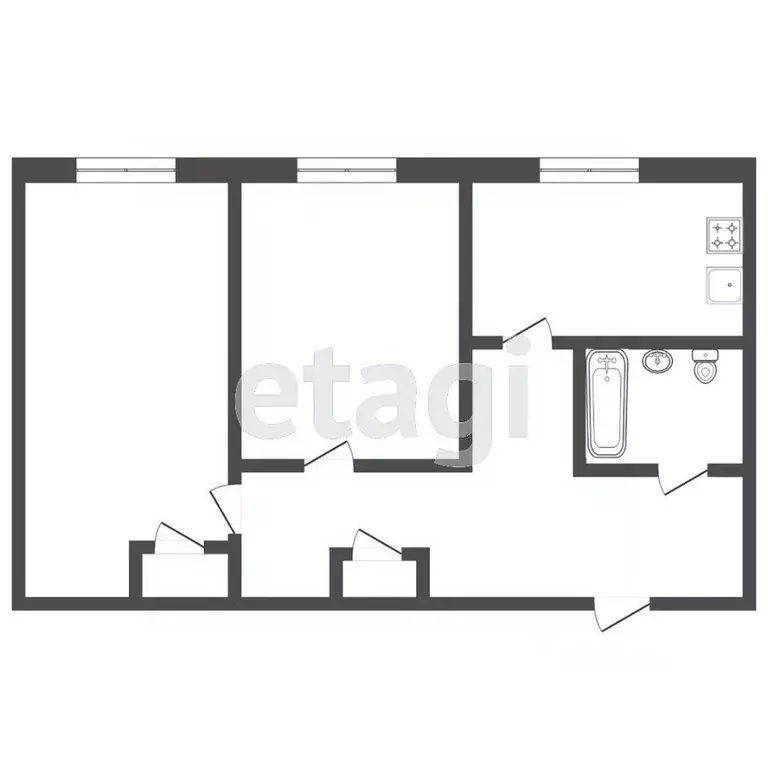 2-к кв. Тверская область, Тверь Коллективный пер., 10 (45.0 м) - Фото 2