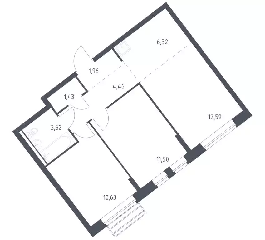 2-комнатная квартира: село Лайково, микрорайон Город-Событие, ЖК ... - Фото 1