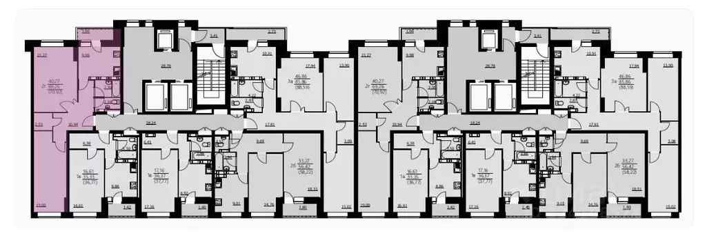 2-к кв. Ярославская область, Ярославль Красноборская ул., 38к3 (70.92 ... - Фото 2