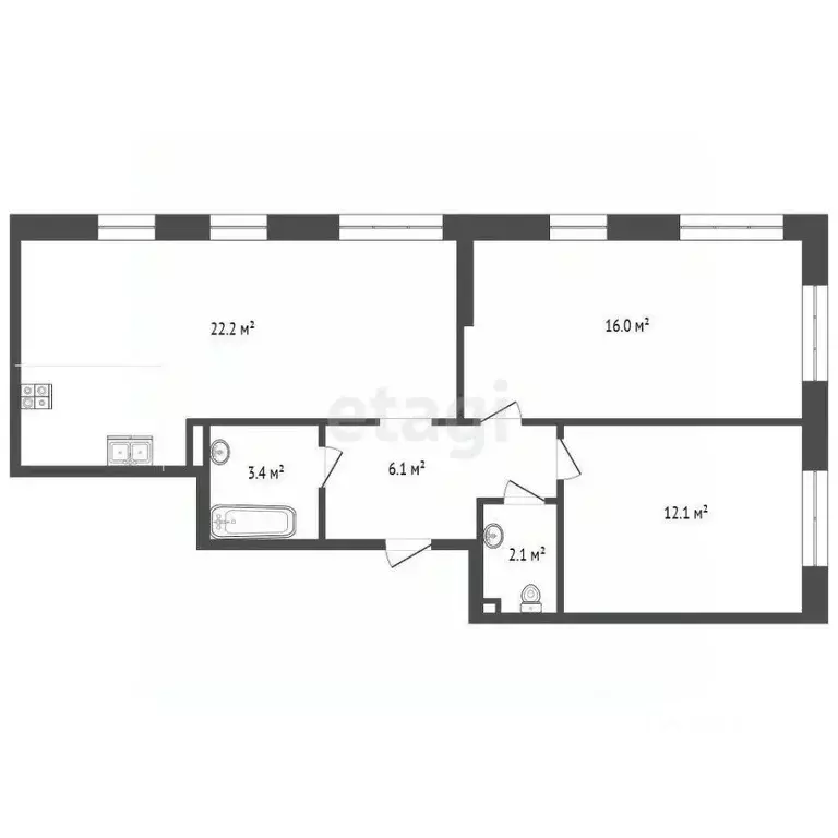 2-к кв. Свердловская область, Талица Советская ул., 65к4 (34.6 м) - Фото 1