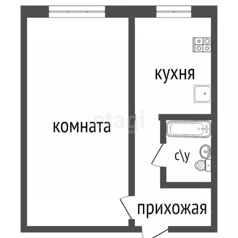 1-к кв. Ульяновская область, Ульяновск ул. Жуковского, 57 (30.6 м) - Фото 2