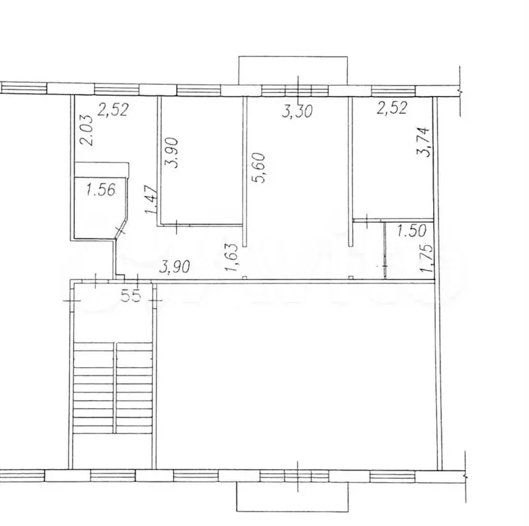 3-к. квартира, 59,5 м, 4/5 эт. - Фото 0