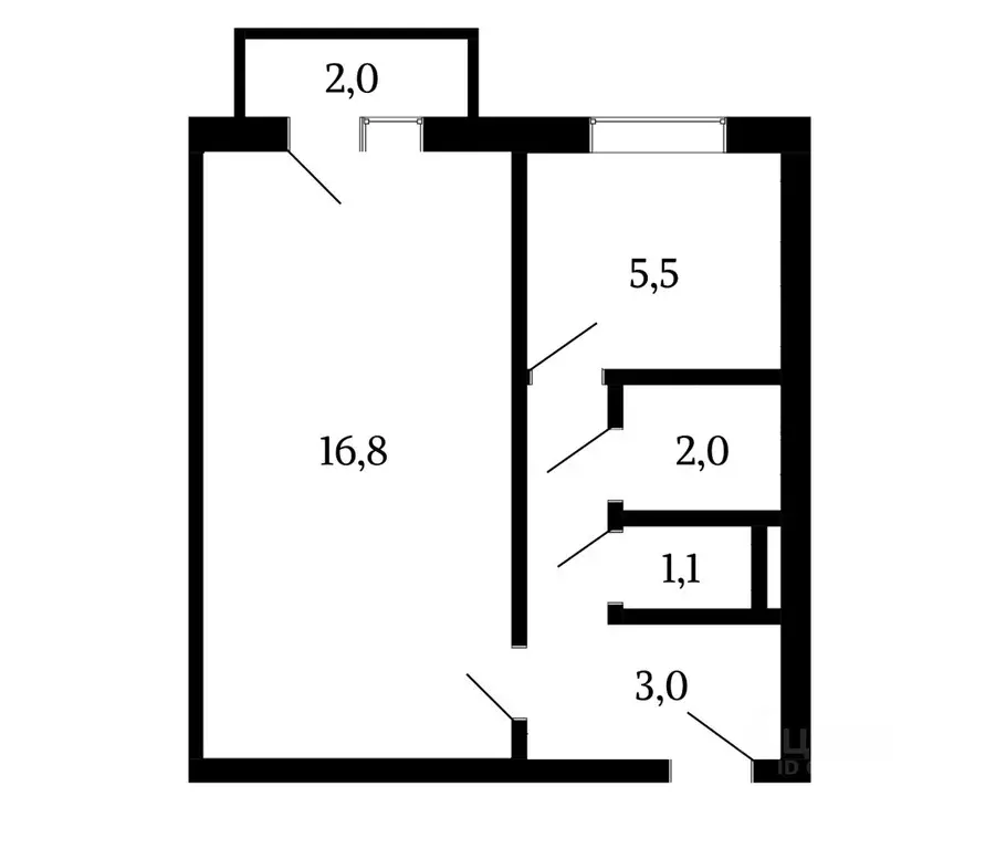 1-к кв. Москва Лобненская ул., 2 (27.7 м) - Фото 1