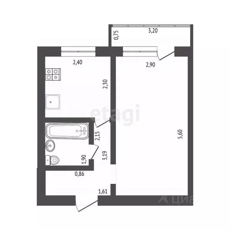 1-к кв. Ульяновская область, Ульяновск просп. Академика Филатова, 13 ... - Фото 2