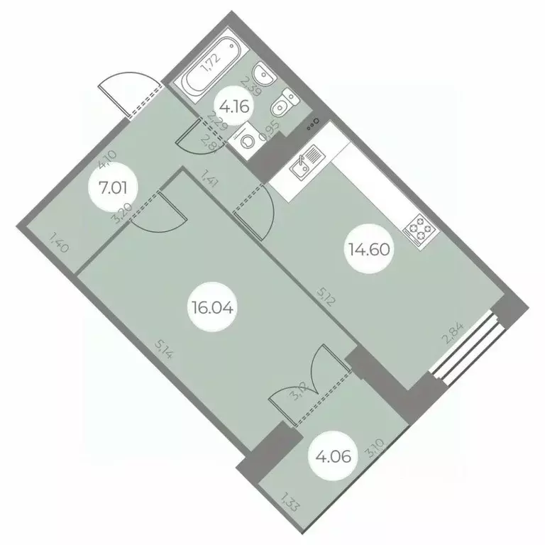 1-к кв. Санкт-Петербург ул. Маршала Захарова, 10 (43.84 м) - Фото 0