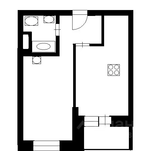 1-к кв. Новосибирская область, Новосибирск 2-я Обская ул., 154 (45.0 ... - Фото 2