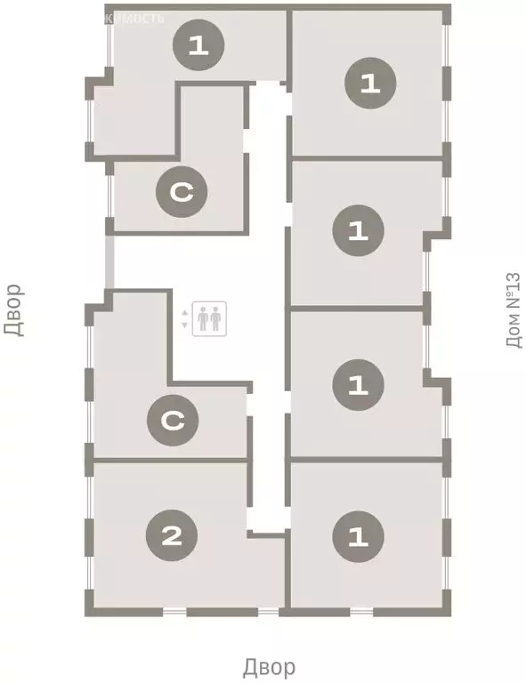 1-комнатная квартира: городской посёлок Новоселье, ЖК Брусника (43.15 ... - Фото 2