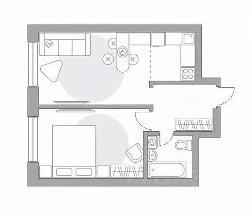 1-к кв. Московская область, Красногорск ул. Александровская, 4 (36.0 ... - Фото 2