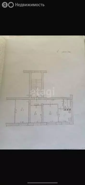 3-комнатная квартира: Кашин, Заводская улица, 12 (54 м) - Фото 1