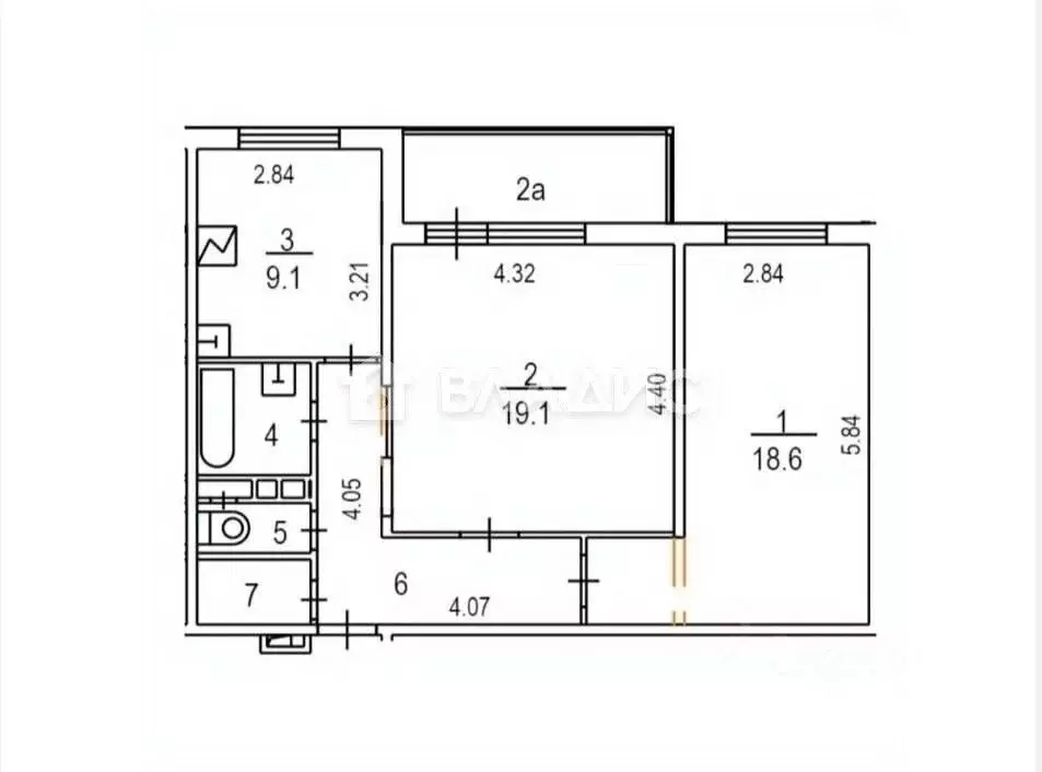 2-к кв. Москва ул. Коминтерна, 12 (61.0 м) - Фото 1