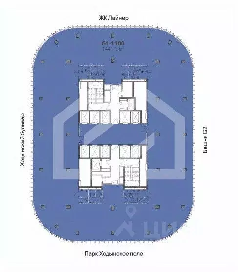 Помещение свободного назначения в Москва Ходынский бул., 20А/2 (1440 ... - Фото 2