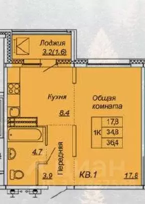 1-к кв. Ленинградская область, Тосненский район, пос. Тельмана ул. ... - Фото 2