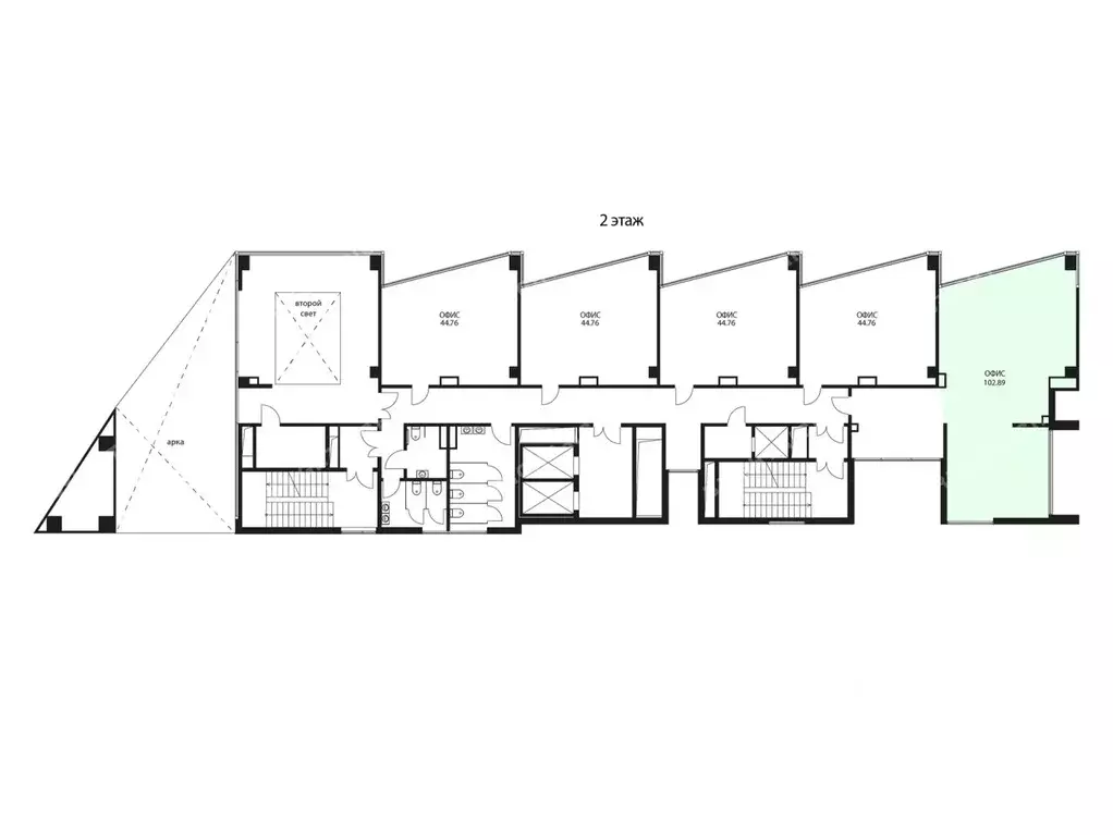 Офис в Санкт-Петербург Цветочная ул., 2 (103 м) - Фото 2