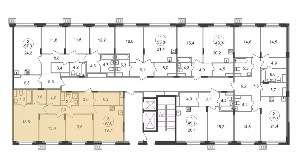 3-комнатная квартира: посёлок городского типа Заречье, Мещерский ... - Фото 2