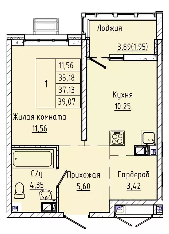 1-к кв. Ростовская область, Ростов-на-Дону ул. Текучева, 370/3 (37.05 ... - Фото 0