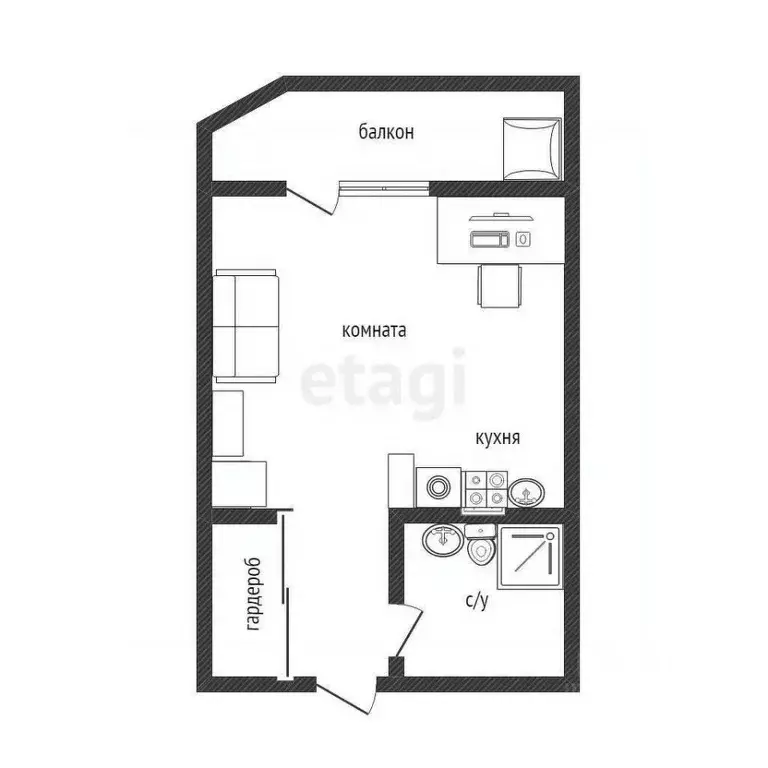 Студия Краснодарский край, Краснодар ул. Им. Героя Яцкова И.В., 17 ... - Фото 2