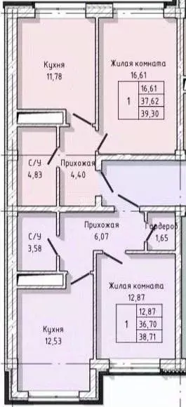 3-к кв. Кабардино-Балкария, Нальчик ул. Тарчокова, 56 (78.01 м) - Фото 2