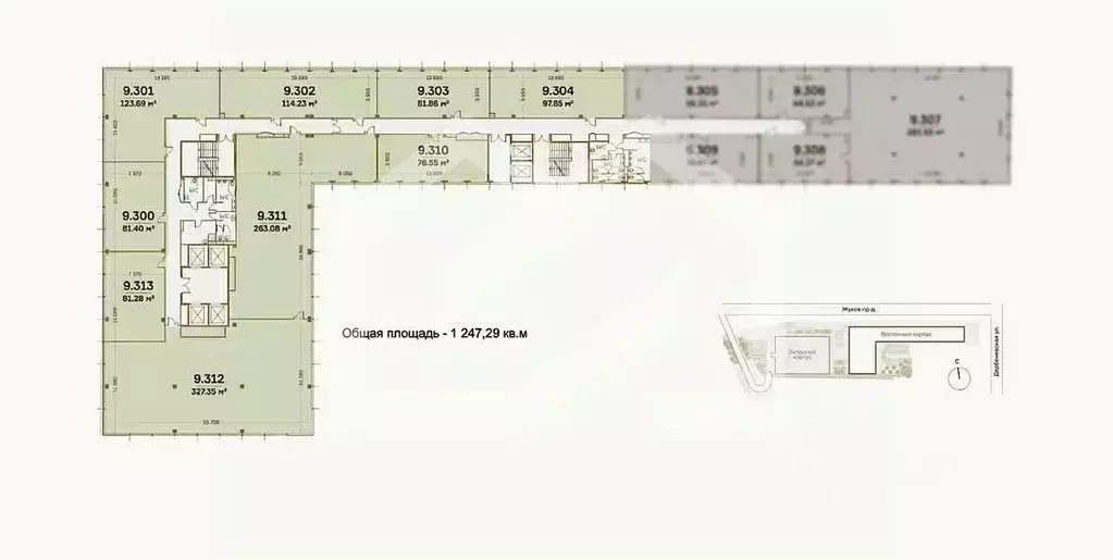Помещение свободного назначения в Москва проезд Жуков, вл8 (1247 м) - Фото 2