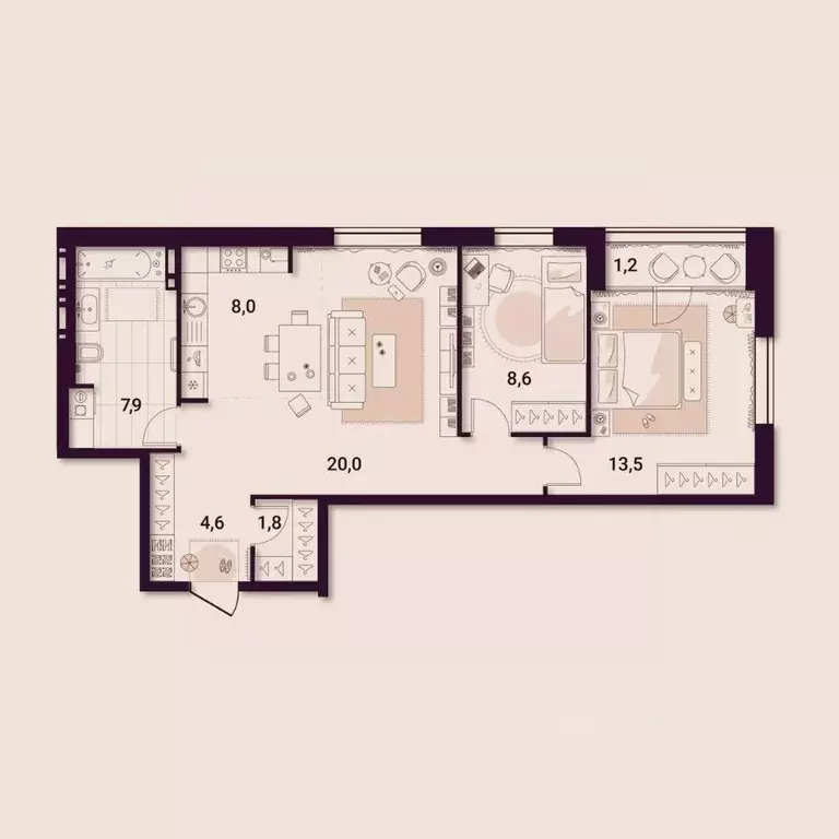 2-к кв. Приморский край, Артем ул. Куйбышева, 11А (65.61 м) - Фото 1