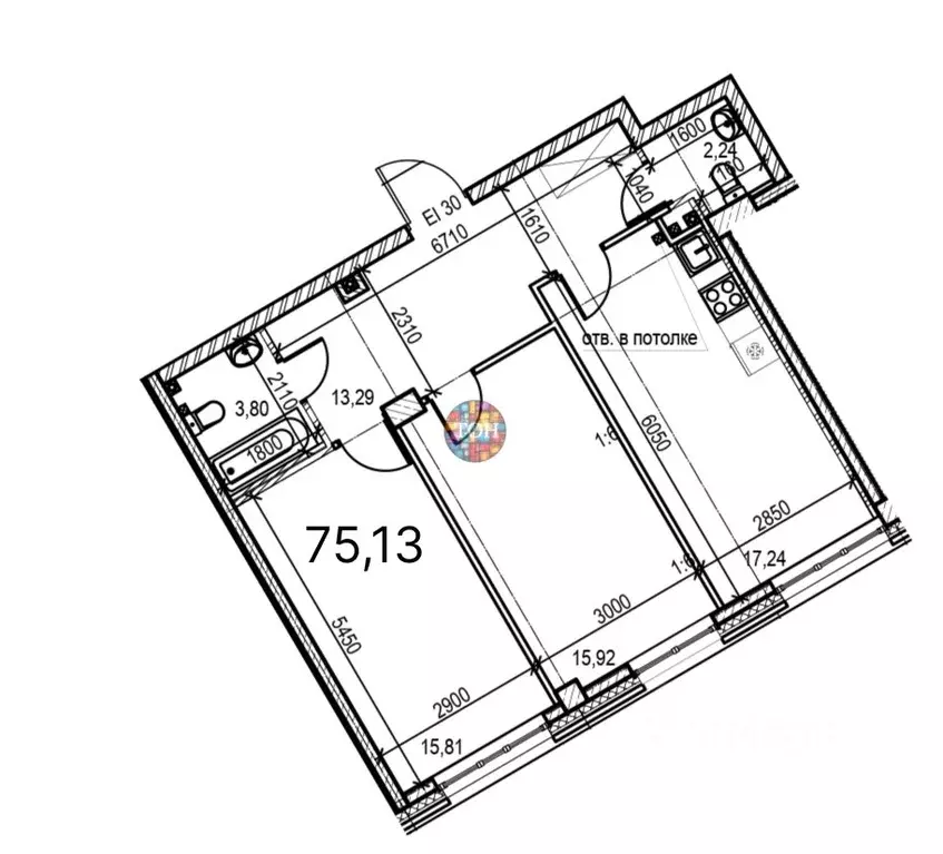 2-к кв. Санкт-Петербург Ремесленная ул., 15 (75.13 м) - Фото 1