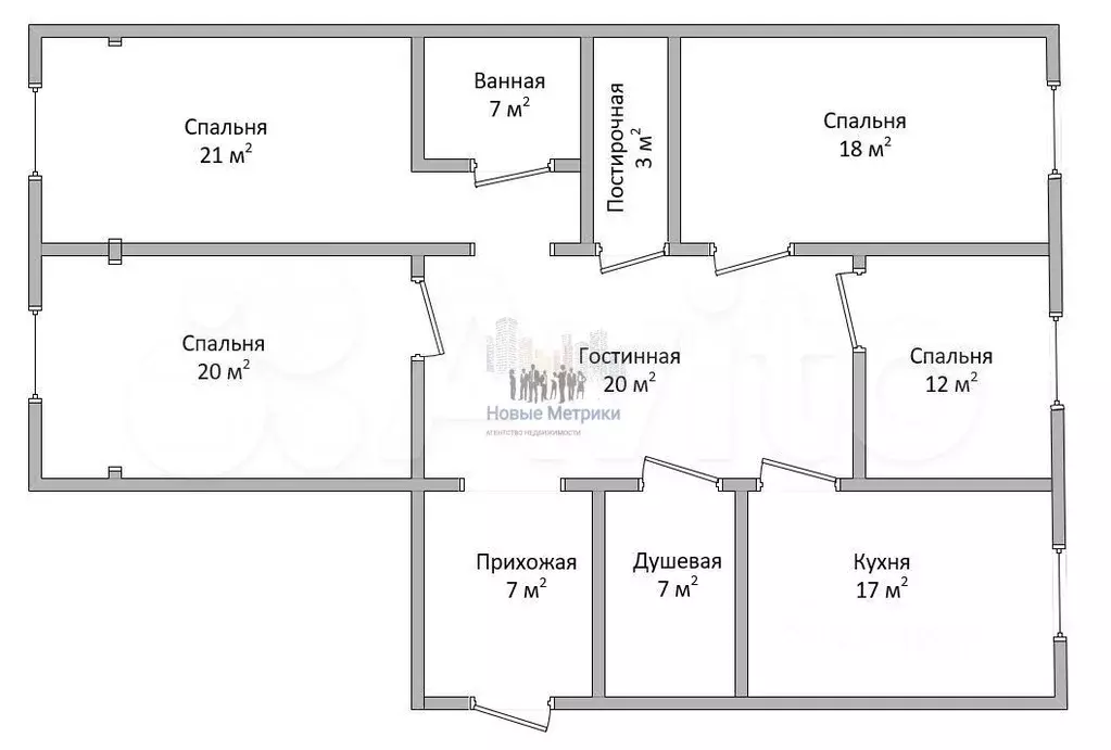 4-к. квартира, 132 м, 4/8 эт. - Фото 0