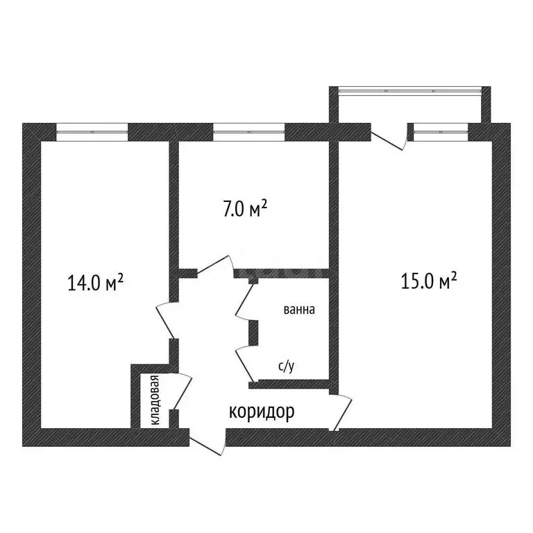 2-комнатная квартира: Воронеж, улица Героев Сибиряков, 43 (44.7 м) - Фото 1