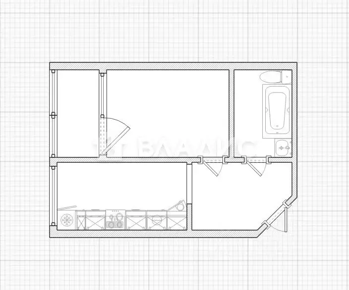 1-к кв. Пензенская область, Пензенский район, Засечный сельсовет, с. ... - Фото 2
