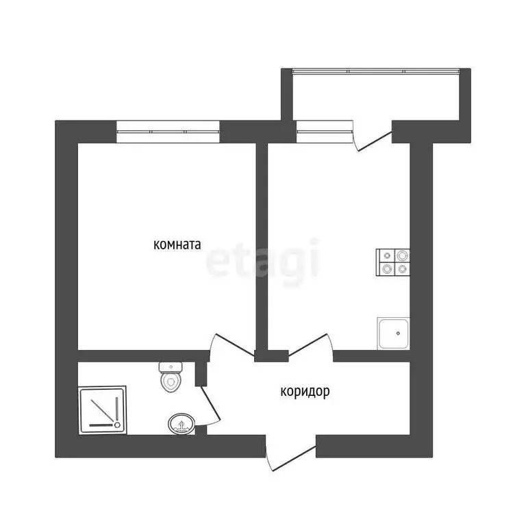 1-комнатная квартира: Зеленоградск, Московская улица, 60 (41 м) - Фото 0